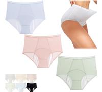 PETSBURG Everd-ries Leakproof Underwear for Women Over 60s with Incontinence,High Waisted Leakproof Period Pants, Eternal-dries Leak Proof Underwear (Set A, L)