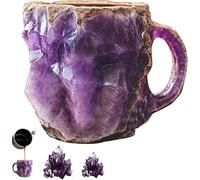 PETSBURG Mineral Crystal Coffee Mug, Amethyst Coffee Mug, 3D Crystal Coffee Mugs, Crystal Decorative Mug, Mineral Crystal Coffee Mug Gift for Home & Office (Purple)