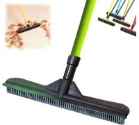 PETSBURG Pet Hair Remover Broom - Pet Rubber Broom Pet Hair Remover - Multifunctional Magic Broom for Pets - Heavy Duty Pet Hair Remover - Hair Remover for Carpets/Mats (Green)