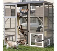 PetsCosset Large Walk-in Catio Outdoor Cat Enclosure, Expandable Design