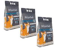 Petsentials Super Clumping Cat Litter, Highly Absorbent with Active Carbon 30L (3x10L)