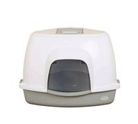 Petsentials Triangular Cat Litter Tray White/grey (One Size)