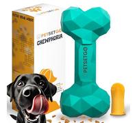 PetSetGo Indestructible Dog Chew Toy for Aggressive Chewers, Long Lasting Natural Tough Toy for Bordeom, Dog Teething relief, Chew Toy for Small, Medium and Large Dogs (Turquoise)