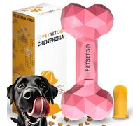 PetSetGo Indestructible Dog Chew Toy for Aggressive Chewers, Long Lasting Natural Tough Toy for Boredom, Dog Teething relief, Chew Toy for Small, Medium and Large Dogs (Pink)