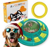 PetSetGo Interactive Dog Puzzle Toy with Chew Ring - Treat Dispenser for Mental Stimulation, Slow Feeding & Boredom Relief - Durable Enrichment Toy for Small, Medium & Large Dogs