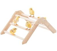 PETSFIT Chick Perch Prevent Rotation Design, Strong Wooden Chicken Roosting Bar, Easy to Assemble and Clean, Fun Toys for Chick Indoor/Outdoor Use