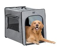 Petsfit Dog Carrier, Portable Dog Crate, Lightweight Carrier with Three Sides Mesh Window and Food Pocket for Medium and Large Dogs