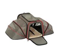 Petsfit Expandable Cat Carrier Dog Bag, Soft-Sided Portable Pet Travel Washable Carrier with Two Extension for Kittens,Puppies,Removable Soft Plush mat and Pockets,Locking Safety Zippers