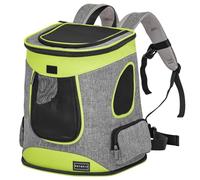 Petsfit Pet Backpack Carrier Easy-Fit Dog Travel Backpack Carrier for Hiking Walking Cycling Suitable for Small Medium Dogs Cats and Rabbits up to 22 Pounds, Green
