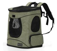 Petsfit Pet Backpack with Mesh Window, Dog Carrier Backpack with Two Shoulder Straps Front/Back Support, Travel Bag for Small Animals, 43cm x 32cm x 29cm