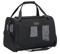 Petsfit Pet Carrier Large Cat Carrier Soft Sided, Dog Carriers with Expandable mat and Quadrangle Oxford Fabric Lightweight Pet Carrier Bag for Cat and Small Dogs，Black