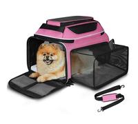 Petskd Expandable Pet Carrier Top and Side Carrier 17" x 11" x 9.5" Alaska Approved Soft Side Carrier for Small Cats and Dogs with Lockable