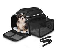 Petskd Expandable Pet Carrier Top & Side 18" x 11" x 11", Delta United Approved, Soft Sided Cat Carrier for Small Dogs and Cats with Zippers