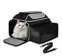 Petskd Expandable Pet Carrier Top & Side Carrier 19" x 13" x 9" Southwest Allegiant Airlines Approved, Soft Side Carrier for Small Dogs Under 12 lbs and Large Cats