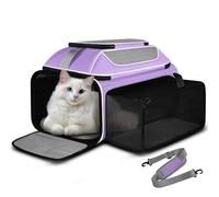 Petskd Extendable Pet Carrier Top & Side Carrier 19" x 13" x 9" Southwest Allegiant Airlines Approved Soft Side Carrier for Small Dogs Under 12 lbs and Large Cats