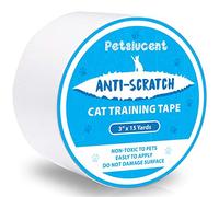 Petslucent Cat Scratch Deterrent Sticky Paws Tape, Cat Furniture Protector Training Tape Anti Scratching, Double Sided Guards for Carpet, Sofa, Couch, Door (Blue- 3''x 15 Yards)