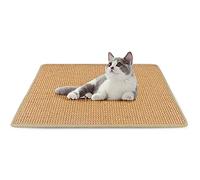 Petslucent Cat Scratch Mat（23.6in x 15.7in), Sisal Cat Scratching Pad for Indoor Cats Grinding Claws and Protect Couch Carpets Sofa Horizontal Cats Scratcher Post Board
