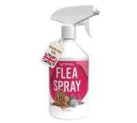 Petsly Flea Spray for the Home - 500ml - Max Strength, 100% Non-Toxic, Fast-Acting, Non-Staining, Long-Lasting Protection, Effective for Mattresses,