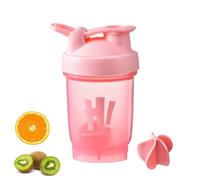 Petsmart tech Protein Shaker Bottle 500ml with Mixing Ball, BPA- and DEHP- free, Leakproof Flip On Lid, Odourless, Temperature Safe, Dishwasher Safe（Pink）