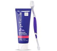 Petsmile Professional Pet Teeth Brushing Kit for Cats & Dogs - Only VOHC Accepted Toothpaste & Patented Toothbrush - Proven to Control Plaque & Tartar Calprox Formula (Rotisserie Chicken, 71g, 2.5 Oz)