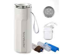 PETSMYA Insulin Cooler Travel Case,Electric Cooling Medication Cooler for Travel,Fridge Temp 36-68F Keep Medicine Cool,Stainless Steel Ice Crystal Ring Diabetic Travel Case TSA Approved, white, Normal