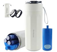 PETSMYA Insulin Cooler Travel Case for Pens & Vials, Portable Insulin Refrigerator Travel with TSA Approved Gel Ice Pack, Diabetic Travel Case Medicine Cooler Bag for Airplane, White, Basic Set, Basic