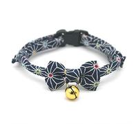 PetSoKoo Bowtie Cat Collar With Bell. Japan Tortoiseshell Figure Style. Original Design. Comfortable Durable Lightweight. Safety Quick Breakaway