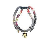 PetSoKoo Cat Collar with Kitty Face Bell. Cute Japan Chirimen Kitten Collar. Soft & Lightweight.