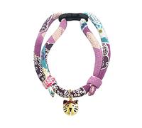 PetSoKoo Cat Collar with Kitty Face Bell. Cute Japan Chirimen Kitten Collar. Soft & Lightweight.