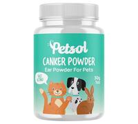 PetSol Fast Acting Ear Powder (Large 30g Tub) - Stops Head Shaking, Wax, Gunk & Ear Odour