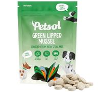 PetSol Green Lipped Mussel for Dogs, 120 Tablets. With Natural Joint Supplements for Dogs Glucosamine, Chondroitin and Omega 3 for Hip & Joint Care, Mobility & Vitality in Adult and Senior Dogs