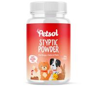 PetSol Styptic Powder for Pets, 50g Minor Wound Powder for Dogs, Cats & Small Animals. Stops Bleeding Fast from Nail Trims, Cuts & Minor Wounds, Fast-Acting Blood Clotting Powder for Pets