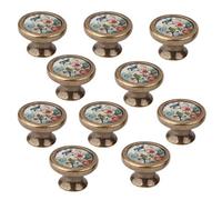 PETSOLA 10 X Cabinet Door Drawer Bin Handle Pull Knob Hardware -Bird and Flowers