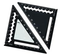 PETSOLA 45/90 Degree Triangle Ruler Right Triangular Measurement Tool Writable Portable Metric Carpenter Square for Home Improvement, Black