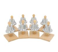 PETSOLA 8 Note Bell Set Wooden Tuned Bell Smooth Rounded Edges Tuned Music Bells for Home Education