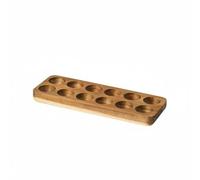 PETSOLA Acacia Wood Egg Tray Japanese Style Acacia Wood Egg Holder Easy to Clean for Pantry, 12-Hole