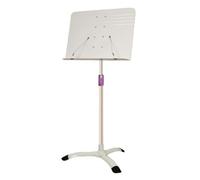 PETSOLA Adjustable Music Stand Metal Music Stand with Sheet Retaining Clips Foldable for Artists, Conductors, Home Performance Performances, Lessons, White