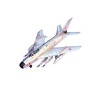 PETSOLA Aircraft Soviet Fighter Jet Model MiG-19PM Diecast Plane Model Alloy Construction Detailed Panel Lines Clear Canopy Twin Fins Display Stand Suitable for collectors office desk home decoration
