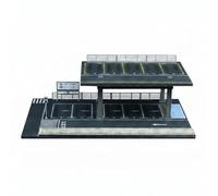 PETSOLA Alloy Display Stand Vehicle Parking Garage Diorama Model Display Two Layer Design PVC Build With Printed Textures suitable for toy photography, Steel Platform D