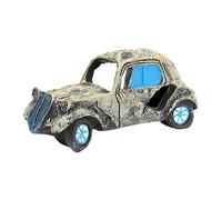 PETSOLA Auto Wreck Aquarium Decoration Fish Tank Ornament Wreckage Decor Landscape Breeding Area Aquarium Hide Cave Home for Aquatic Pets to Breed, B 14.5x6.5x7cm