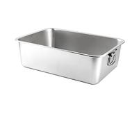 PETSOLA Cat for Indoor Cats Cat Toilet Stainless Steel Open Top Pet Litter Tray, 60x40x10cm w Handle