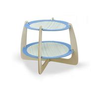 PETSOLA Cat Hammock with Wooden Frame Reversible Cat Hammock Bed Furniture for Feline Lounge, Double-sided Cool Mat Hammock With Natural Rush Grass And Imitation Rabbit Fur