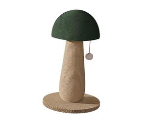 PETSOLA Cat Scratch Post Cat Climbing Pole Grind Claw with Ball Hanging Cat Interactive Toy Cat Scratcher Cat Scratch Pillar, mushroom
