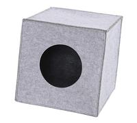 PETSOLA Cave Pet Cat Nest Autumn Winter Foldable Cozy Sleeping Cat Hideout Cube Bed for Poodle Puppy Dog Cats Pomeranian, gray