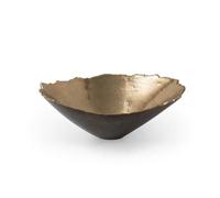 PETSOLA Centerpiece Bowl Gold-Toned Fruit Bowl Rustic Decorative Vessel for Decorators, Homeowners, Tabletop, Dining Table, Entryway, 34 24 H13cm, B-Type Large