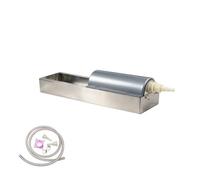 PETSOLA Chicken Waterer with Float Mechanism Continuous Drinking Trough with Float Mechanism Chicken Drinker for Chickens, 40cm, Without Feeding Cover