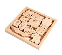 PETSOLA Children Stacking Blocks Wooden Game Blocks With Shape Recognition And Turn Taking Play For Concentration And Confidence Building Suitable for parent child play