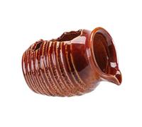PETSOLA Circulating Water Clay Pot Ceramic Jar Desktop Water Pond Ornament Vase Suitable for Aquarium Garden Office Gift Giving H, Red