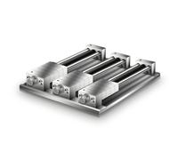 PETSOLA Copper Fixture Vise Low-Profile Multi-Station Vise Heavy-Duty for Milling Machines, 3 Rows 12 Stations Flat Thickened Base Plate 300 330 16mm