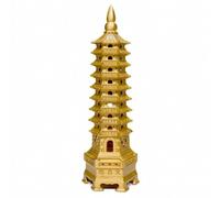 PETSOLA copper Pagoda Statue Traditional copper Pagoda Feng Shui Multi-Tiered building for Office, 20cm